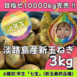 3kg淡路島産新玉ねぎ「にじたま」 (約8個)