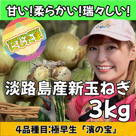 3kg淡路島産新玉ねぎ「にじたま」 (約8個)
