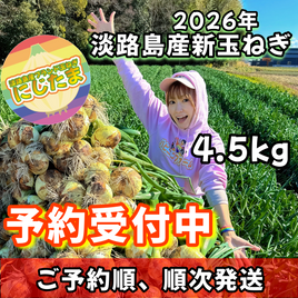 【予約】4.5kg 淡路島産新玉ねぎ「にじたま」  (約15個)