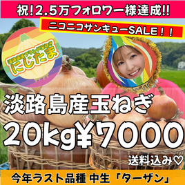 ２０ｋｇ淡路島産玉ねぎ「にじたま」  (約50個前後)
